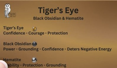 Tiger’s Eye – Black Obsidian – Hematite Crystal